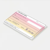 geldmanifestatie girly blanco cheque post-it® notes (Schuin)