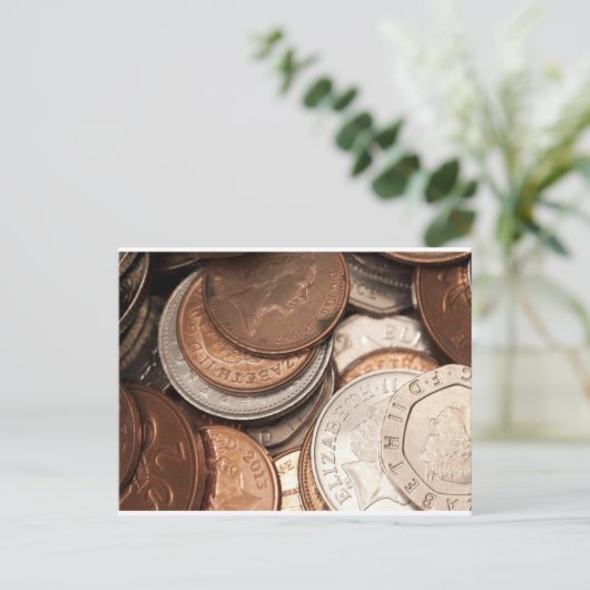 Geldmiddelen briefkaart (Staand voorkant)