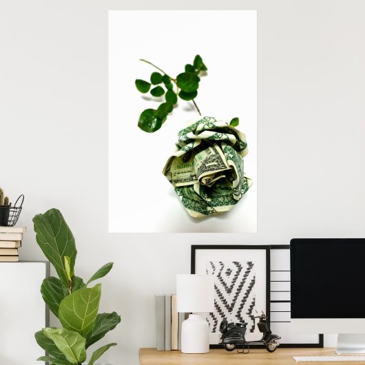 Geldmiddelen Roos Poster (Thuiskantoor)