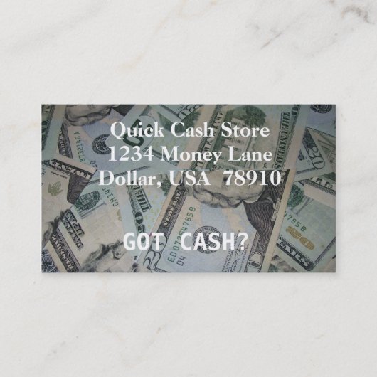 Geldmiddelen Visitekaartje (Voorkant)