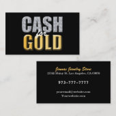 Geldmiddelen voor goudVisitekaartjes Visitekaartje (Voorkant / Achterkant)