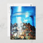 Geldmunten Opgeslagen in een 5 Gallon Water Jug Br Briefkaart (Voorkant / Achterkant)