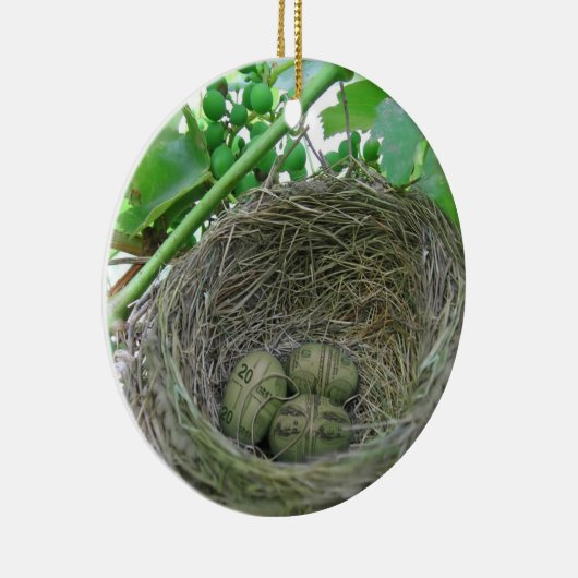 Geldnesteieren Keramisch Ornament (Rechts)