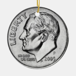 Geldornament. Keramisch Ornament