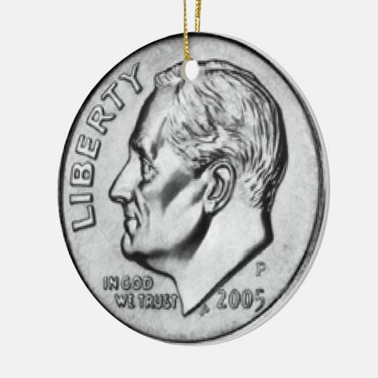 Geldornament. Keramisch Ornament (Links)