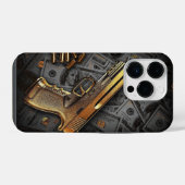 geldpistool iPhone hoesje (Achterkant horizontaal)