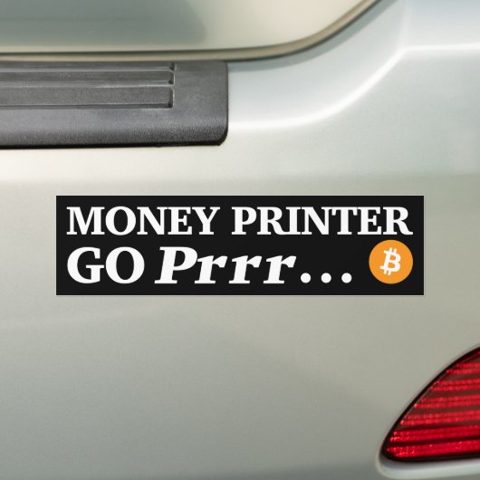 Geldprinter gaat vooraf... Bumpersticker (Op auto)