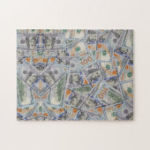 Geldpuzzel met 100 dollar per dollar legpuzzel (Horizontaal)