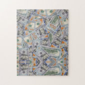 Geldpuzzel met 100 dollar per dollar legpuzzel (Verticaal)
