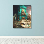 Geldrijkdom Dichtheid Treasure Room Canvas Afdruk (Insitu (Houten vloer))