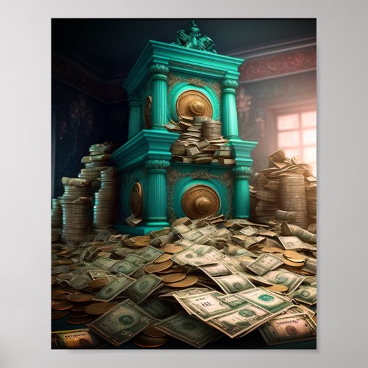 Geldrijkdom Dichtheid Treasure Room Poster (Voorkant)