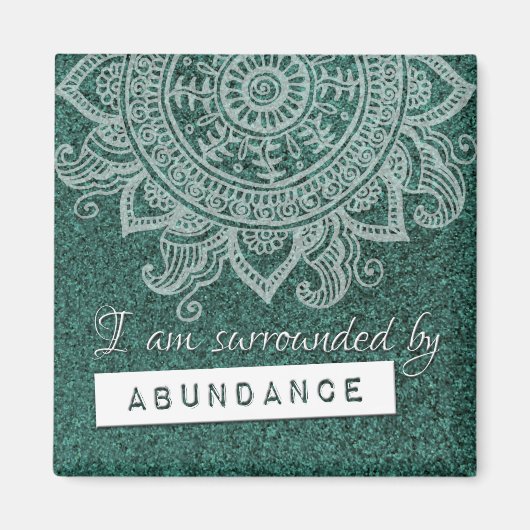 Geldrijkdom Yoga Mindful Quote Magneet (Voorkant)