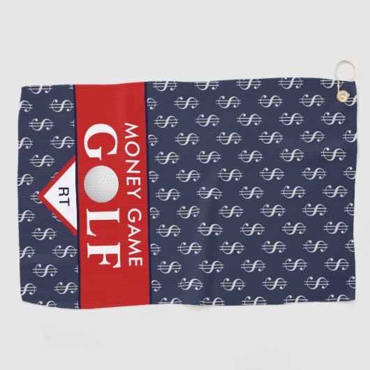 Geldspel Golf met uw Monogram Golfhanddoek (Horizontaal)