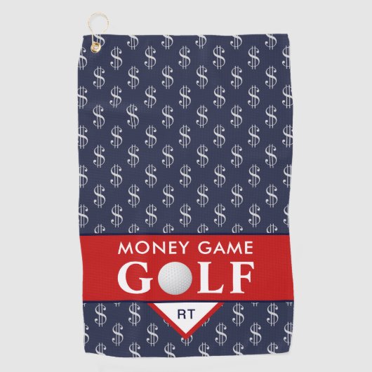 Geldspel Golf met uw Monogram Golfhanddoek (Voorkant)