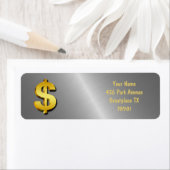 Geldsymbool Golden Dollar Etiket (Insitu)