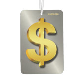 Geldsymbool Golden Dollar Luchtverfrisser (Achterkant)