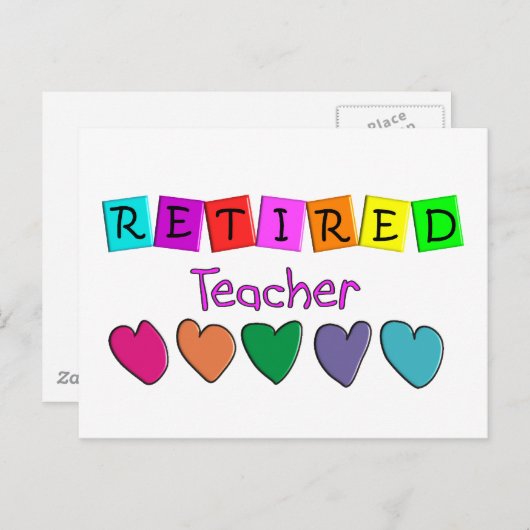 Geldt voor gepensioneerde leraren briefkaart (Voorkant / Achterkant)