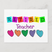 Geldt voor gepensioneerde leraren briefkaart (Voorkant)