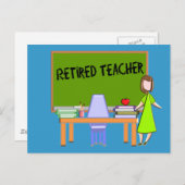 Geldt voor gepensioneerde leraren briefkaart (Voorkant / Achterkant)