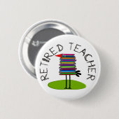 Geldt voor leraar "Boekvogel" Ronde Button 5,7 Cm (Voorkant /achterkant)