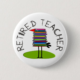 Geldt voor leraar "Boekvogel" Ronde Button 5,7 Cm