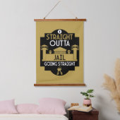 Geldt vrijlating gevangenisstraf in de gevangenis hangend wandkleed (Slaapkamer)