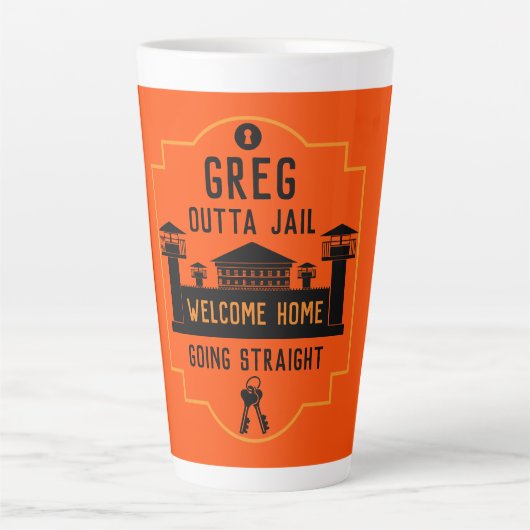 Geldt vrijlating gevangenisstraf in de gevangenis latte mok (Voorkant)