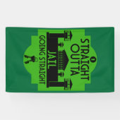 Geldt vrijlating gevangenisstraf in de gevangenis spandoek (Horizontaal)