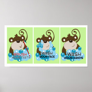 GELDTIJD BATHROOM ART PRINTS - set 3