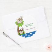 GELDTIJD (BLUE) Aangepaste ventilator ticker Ronde Sticker (Envelop)