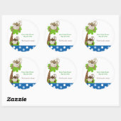 GELDTIJD (BLUE) Aangepaste ventilator ticker Ronde Sticker (Vel)