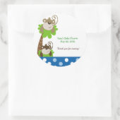 GELDTIJD (BLUE) Aangepaste ventilator ticker Ronde Sticker (Tas)