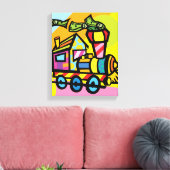 geldtrein canvas afdruk (Insitu (Woonkamer))