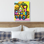 geldtrein canvas afdruk (Insitu (Slaapkamer))