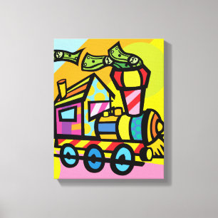 geldtrein canvas afdruk