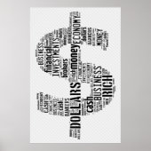 Geldtype tekstsymbool | Zakelijke cadeautjes Poster (Voorkant)