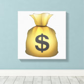 Geldzak - Emoji Canvas Afdruk (Insitu (Houten vloer))