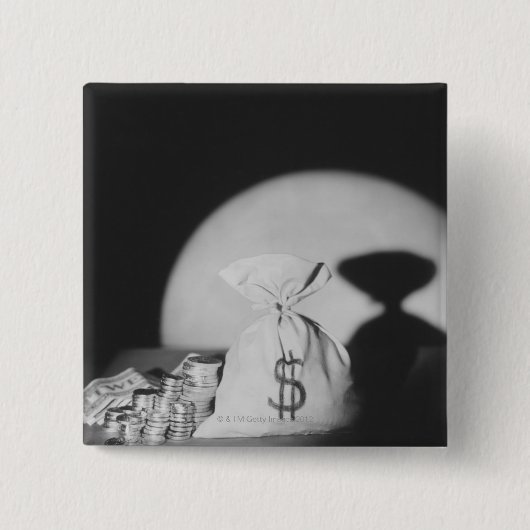 Geldzak Vierkante Button 5,1 Cm (Voorkant)