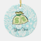 Geldzakken; Cute Keramisch Ornament (Voorkant)