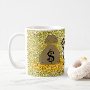 Geldzakken Gold Faux Glitter Koffiemok