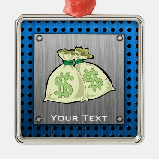 Geldzakken; Metaalblik Metalen Ornament (Voorkant)