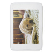 gele 2-labpuppy badmat (Voorkant Verticaal)