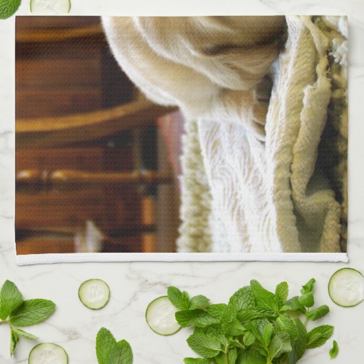 gele 2-labpuppy theedoek (Gevouwen)