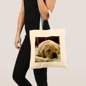 gele 2-labpuppy tote bag (Voorkant (product))