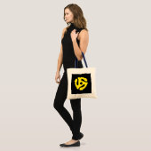 Gele 45 spacer afbeelding tote bag (Voorkant (model))