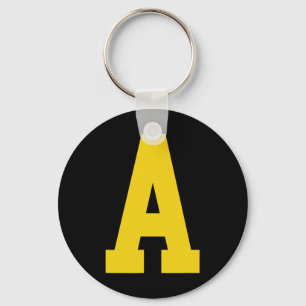 Gele a' op rood voor Alvin kostuum Halloween en f Sleutelhanger