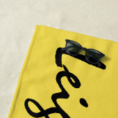 Gele Aangepaste Naam Aangepaste Beach Towel Strandlaken (In situ)