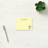 Gele aangepaste post-it-notities met retro mokkapo post-it® notes (Kantoor)