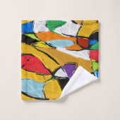 Gele Abstracte badhanddoekset Bad Handdoek (Wasdoekje)