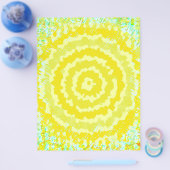 Gele Abstracte Bloem Bulk Scrapbook Papier Pagina' Flyer (Enkel)